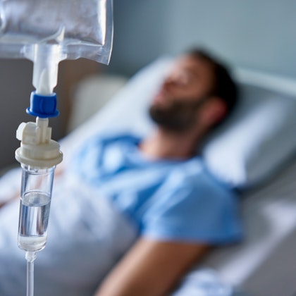 IV sedation drip for All-on-4 dental implant patients at North Carolina Implants and Periodontics in Raleigh.